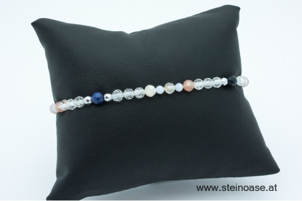 Armband 'Vielfalt' fein facettiert 3-4mm